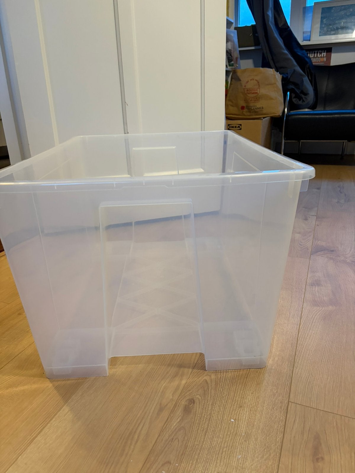 Ikea SAMLA 130 l met deksel, Doe-het-zelf en Verbouw, Kratten en Dozen, Ophalen, 40 tot 60 cm, 75 tot 100 cm, 35 tot 50 cm