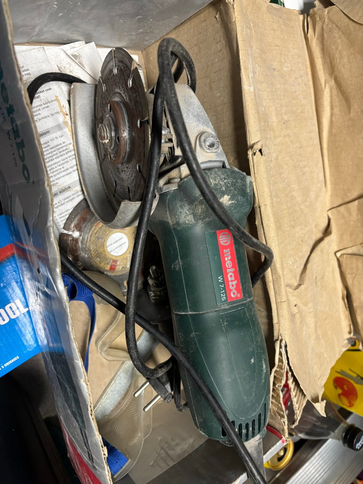 Metabo W 7-125 Haakse slijpmachine 750 Watt, Ophalen of Verzenden, Gebruikt, 700 tot 1000 watt, Haakse handslijpmachine