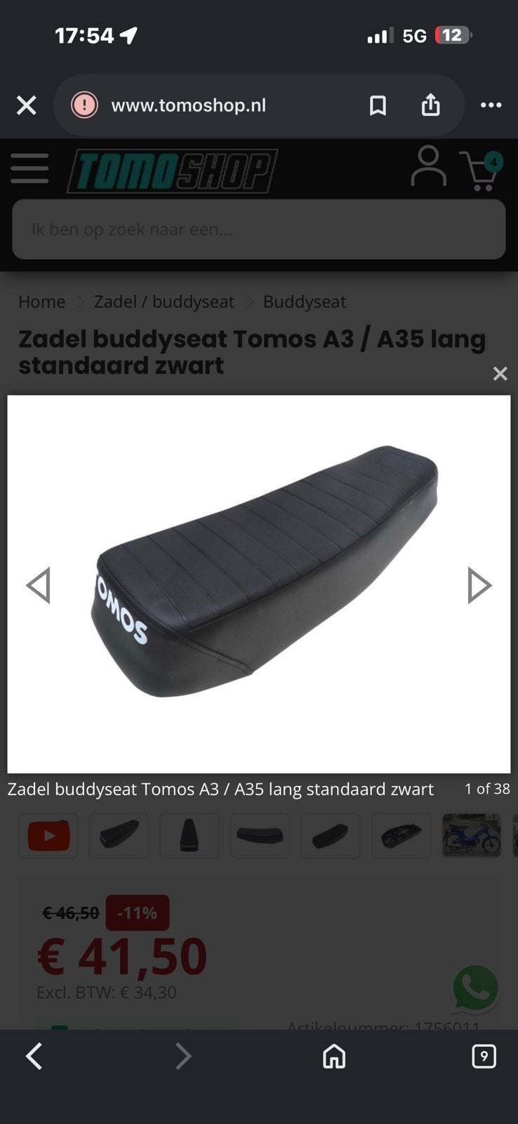 Gezocht!, lang tomos zadel, Fietsen en Brommers, Ophalen, Gebruikt, Overige modellen