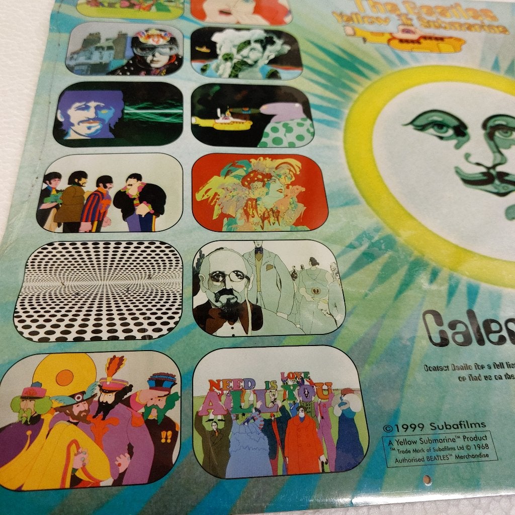 Beatles KALENDER Yellow Submarine 2000 GESEALED, Gebruiksvoorwerp, The Beatles, Verzenden, Nieuw