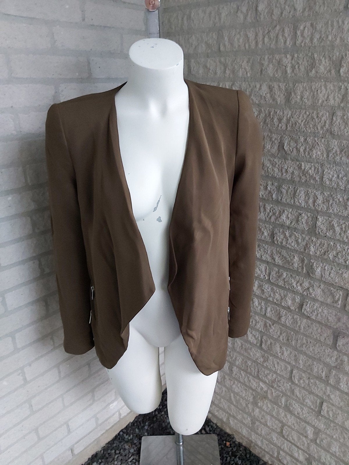 Khaki jasje van Zara maat M, Zara, Ophalen of Verzenden, Zo goed als nieuw, Jasje