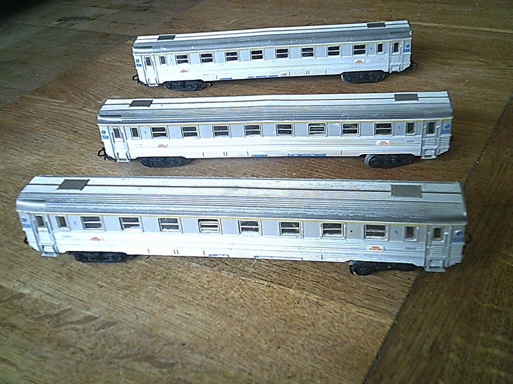 Marklin HO 3 Personenrijtuigen SNCF nr. 4050 met verlichting, Wisselstroom, Gebruikt, Wagon, Ophalen of Verzenden