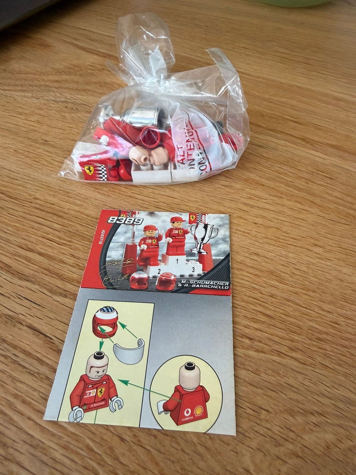 LEGO 8389 M. Schumacher & R. Barrichello - Ferrari, Overige thema's, Lego, Ophalen of Verzenden, Zo goed als nieuw