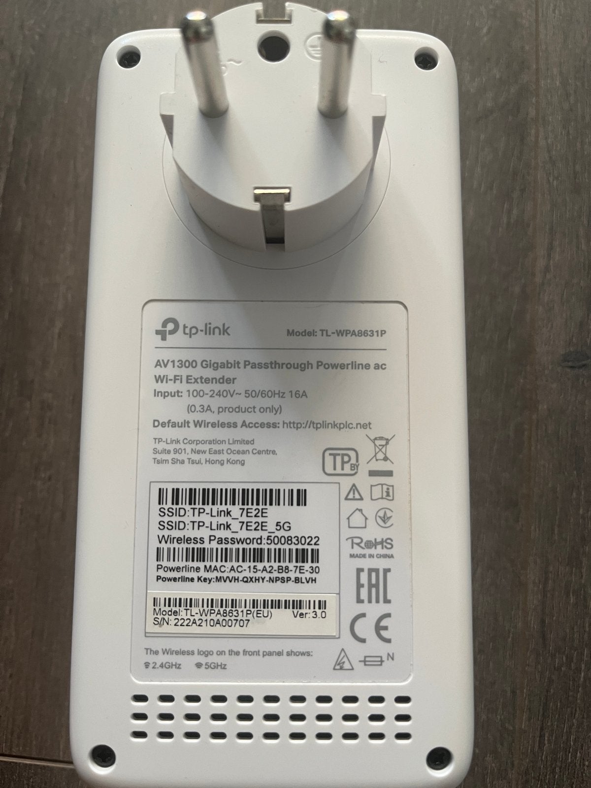 TP-Link AV1300 Powerline Wi-Fi Extender Set (TL-WPA8631P), Computers en Software, Powerlines, Zo goed als nieuw, Ophalen