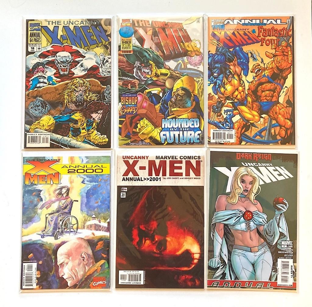 6 x Annuals Uncanny X-men (Marvel Comics), Boeken, Strips | Comics, Meerdere comics, Ophalen, Nieuw, Amerika
