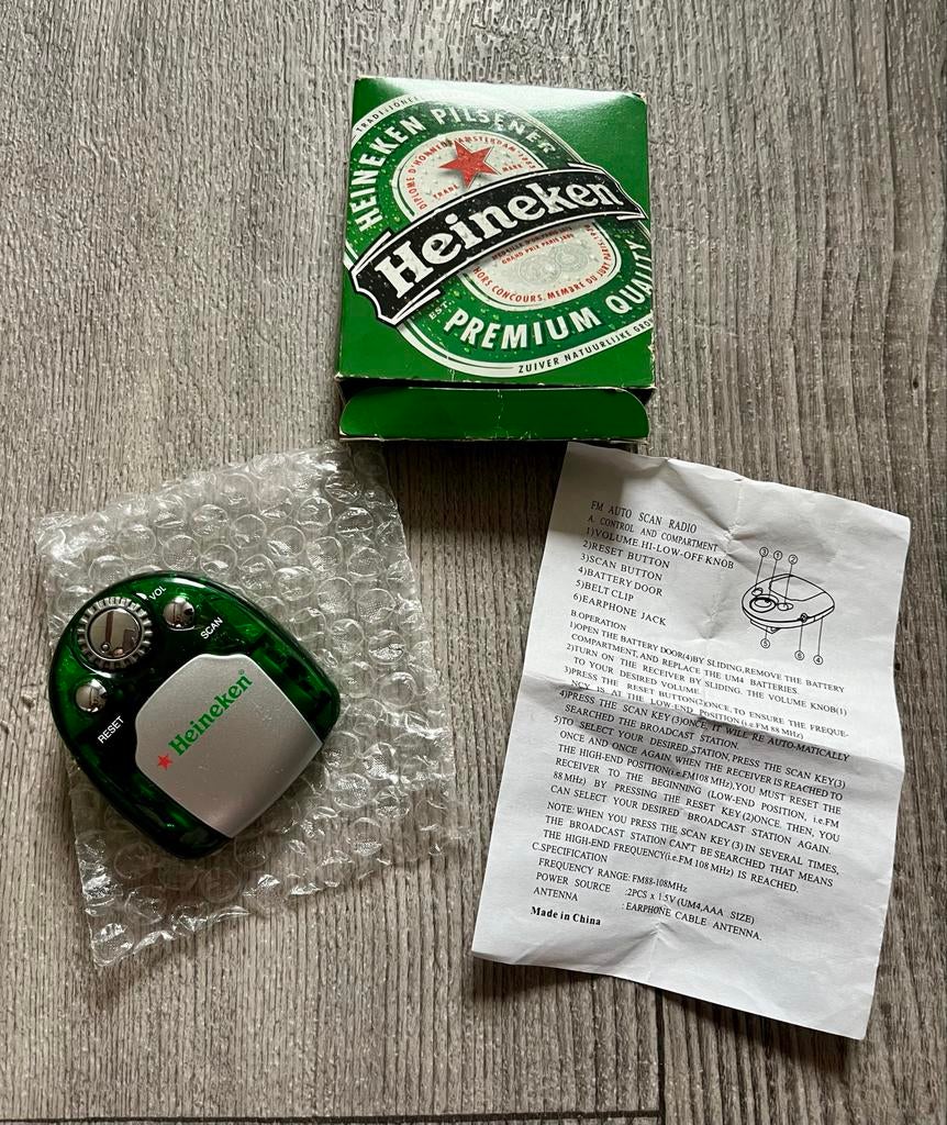 Heineken FM auto scan radio - Draagbare radio, Ophalen of Verzenden, Nieuw