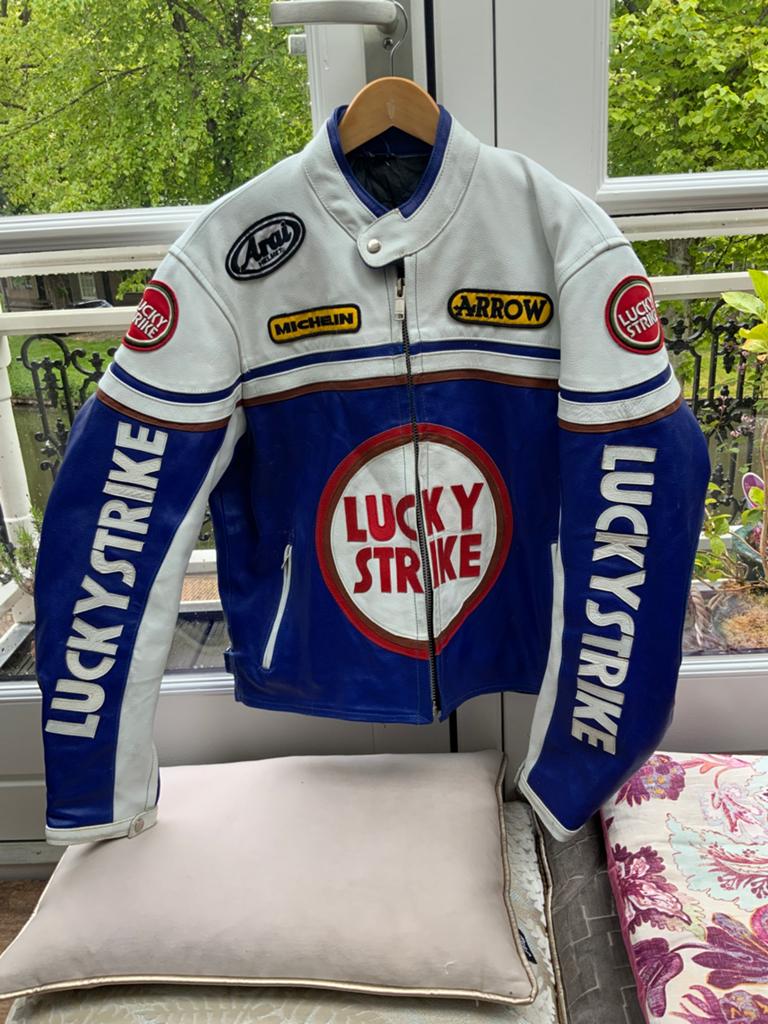 Lederen Motorjack Lucky Strike Maat, Motoren, Ophalen of Verzenden