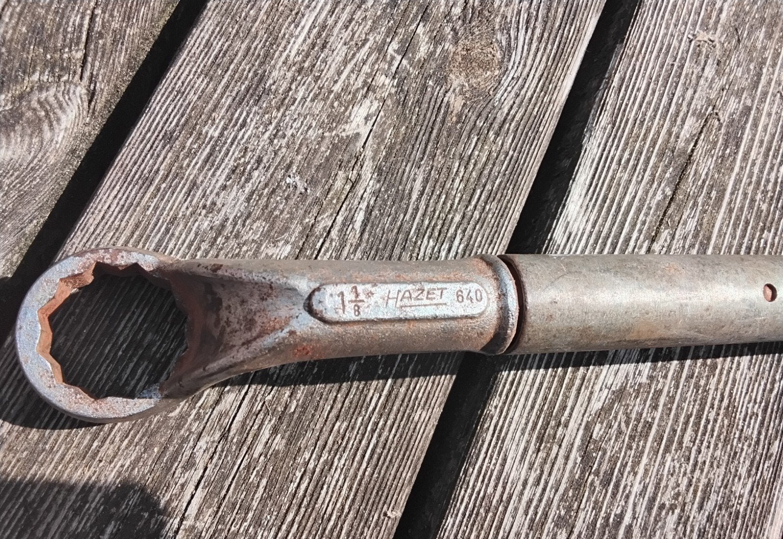 Hazet 640 ring sleutel met verlenging  1 1/8, Ophalen, Gebruikt