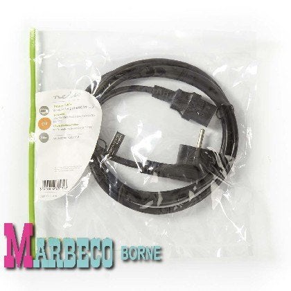 Voedingskabel, Stroomkabel, Stroomsnoer, Schuko IEC, 2 meter, Ophalen, Nedis, Nieuw, Marbeco