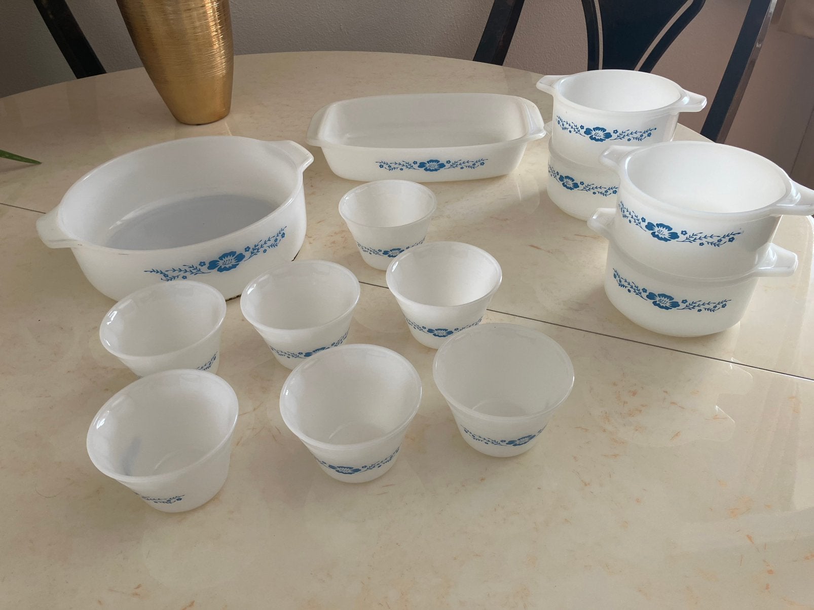 Termocrisa mexico vintage melkglas servies set, Ophalen of Verzenden