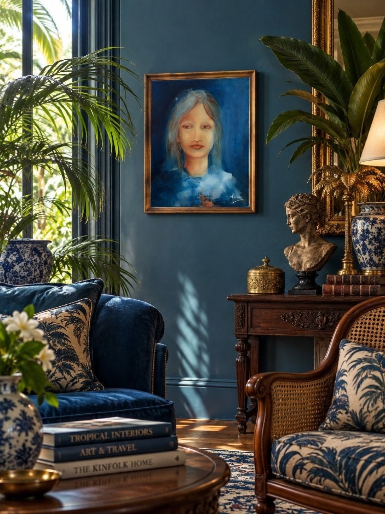 Origineel gesigneerd portretschilderij op doek, Ophalen of Verzenden