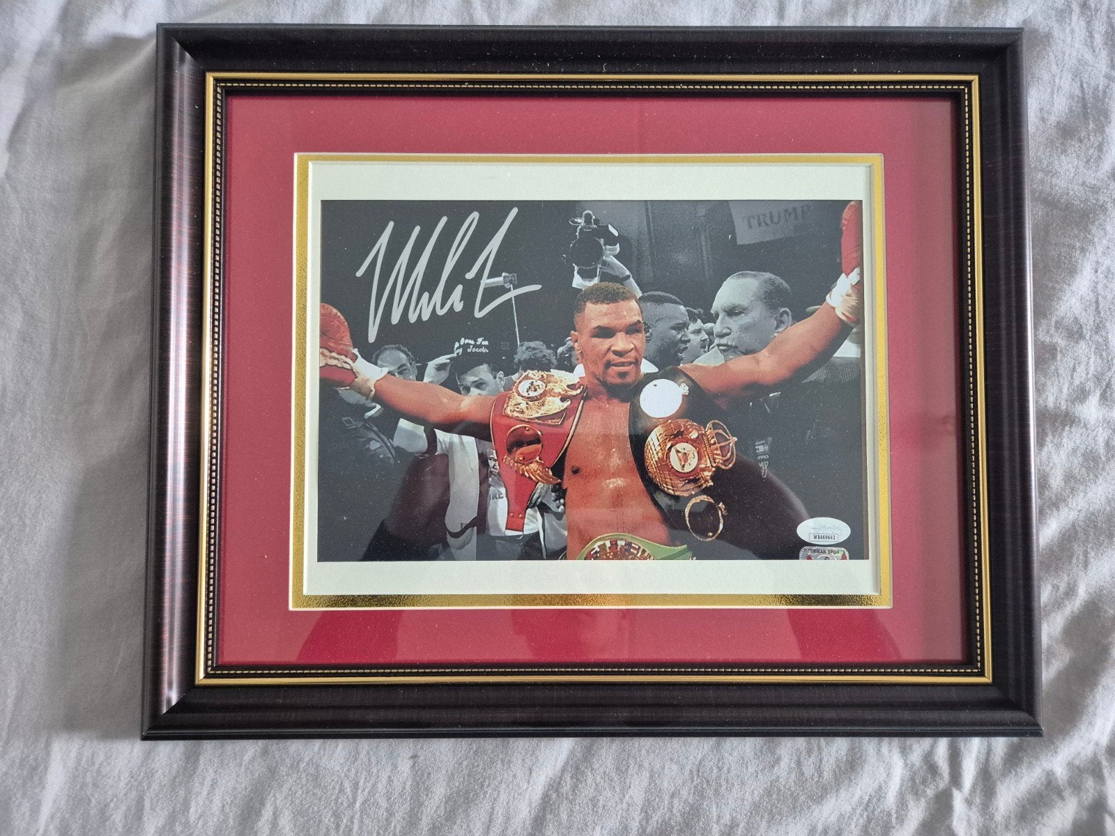 Handtekening Mike Tyson JSA, 50 tot 75 cm, Nieuw, Ophalen of Verzenden, Foto of Poster