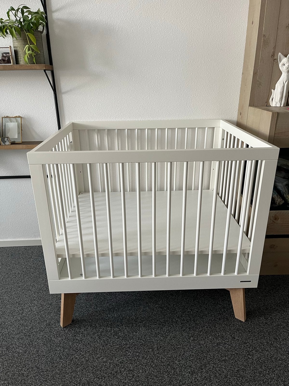 Kidsmill Sixties Box Wit Mat / Naturel - Zo goed als nieuw, Ophalen, Zo goed als nieuw, Vierkant, In hoogte verstelbaar