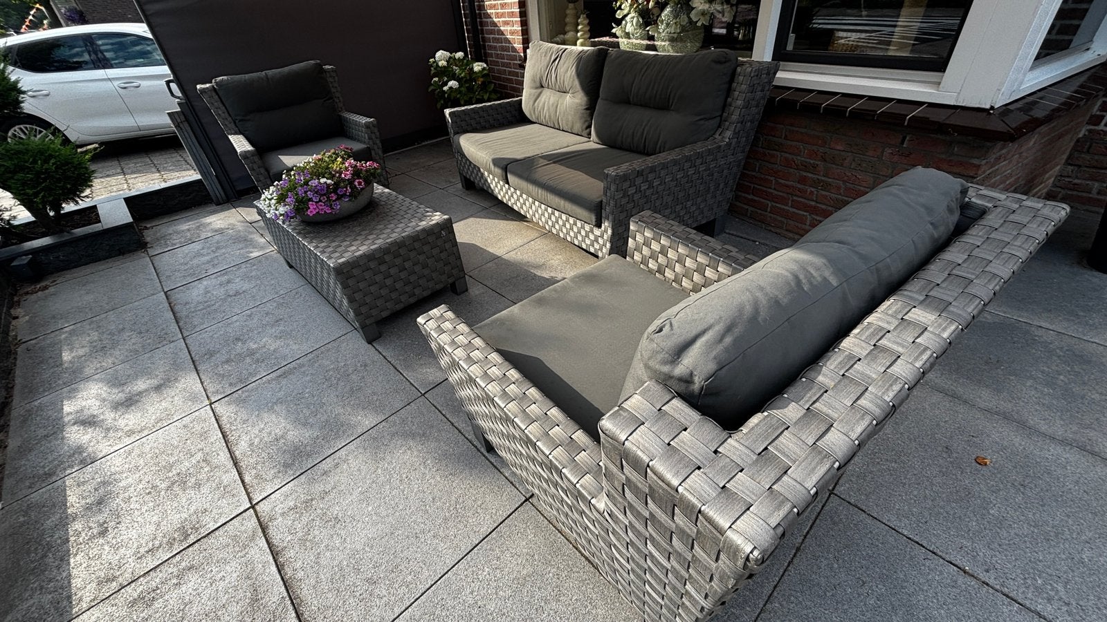 Loungeset tuinset hartman, Ophalen, 5 zitplaatsen, Kunststof, Gebruikt