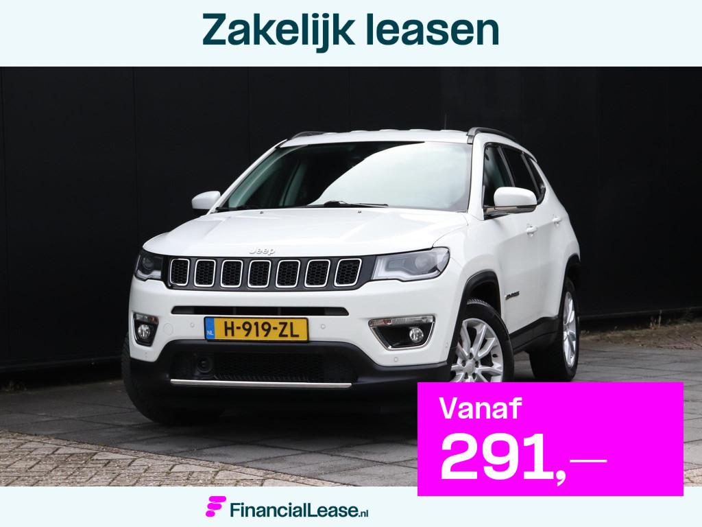 Jeep Compass 1.3T Limited | TREKHAAK | CAMERA | HALF LEDER |, Voorwielaandrijving, 4 cilinders, Leder en Stof, Wit
