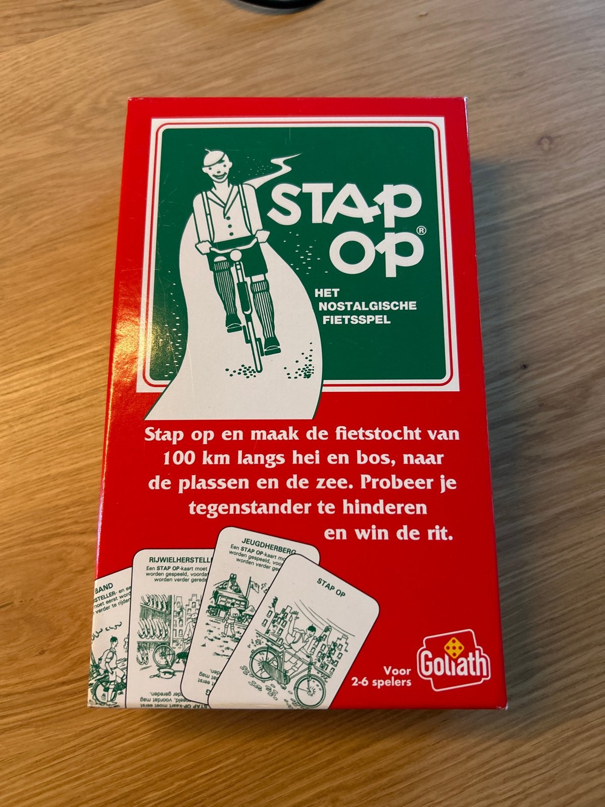 Stap Op: Het Nostalgische Fietsspel van Goliath, Hobby en Vrije tijd, Gezelschapsspellen | Bordspellen, Drie of vier spelers, Ophalen of Verzenden