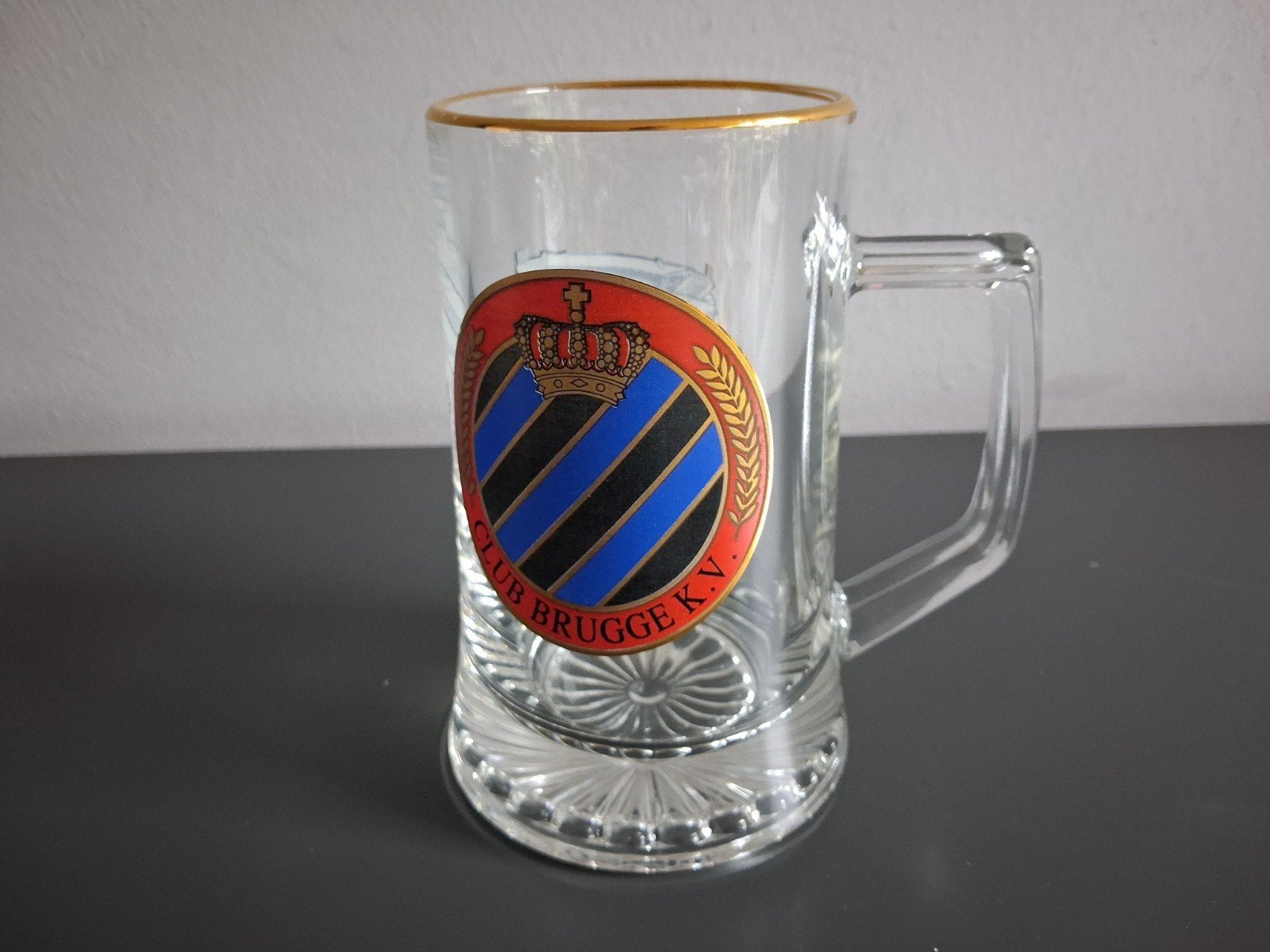 club Brugge bierpul vintage glas, Verzamelen, Sportartikelen en Voetbal, Ophalen of Verzenden, Zo goed als nieuw, Buitenlandse clubs