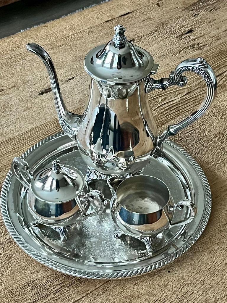 Theeservies verzilverd!, Antiek en Kunst, Ophalen