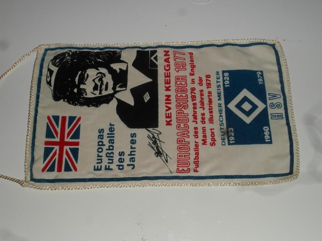 zeldzaam vaan wimpel hamburger sv HSV kevin keegan 1979, Verzamelen, Sportartikelen en Voetbal, Ophalen of Verzenden, Zo goed als nieuw