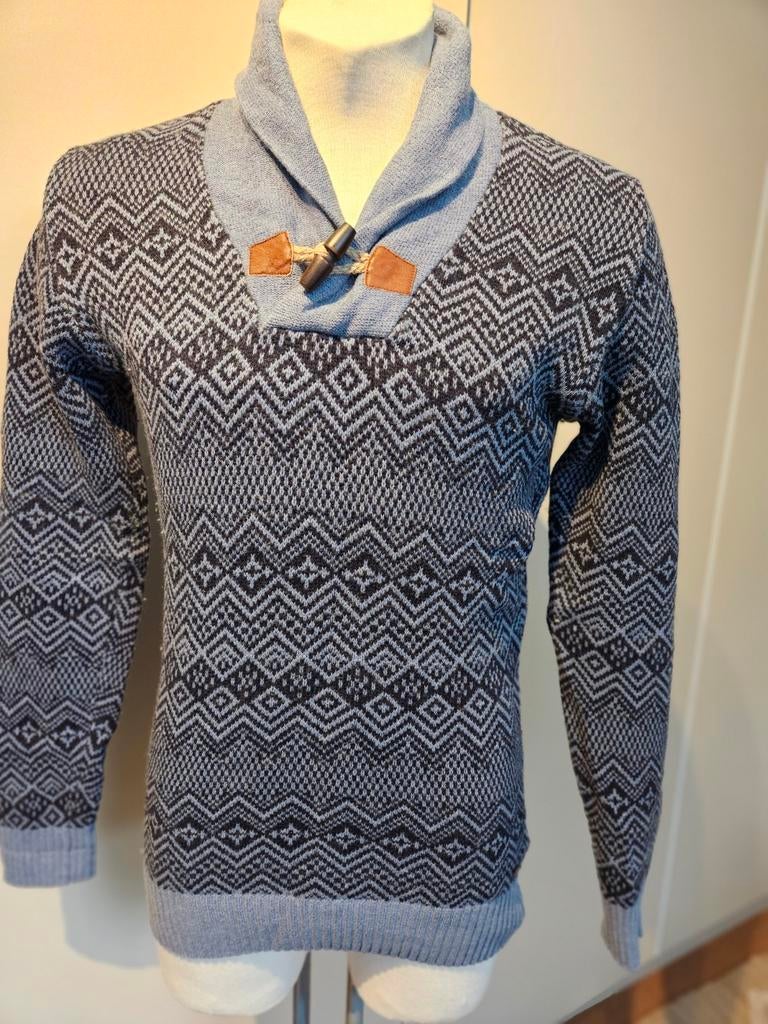 Mills Brothers trui maat M/50 vast €25 stoer blauw, Zo goed als nieuw, Mills Brothers, Verzenden, Maat 48/50 (M)