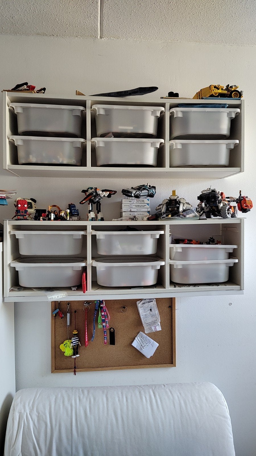 IKEA TROFAST wandsysteem - wandopberger met bakken, Ophalen, Zo goed als nieuw, Minder dan 150 cm, Minder dan 100 cm