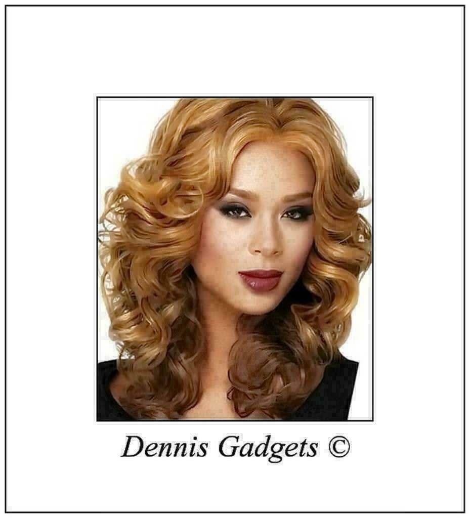 Dennis Gadgets:Sexy damespruik halflang mixed brown, Sieraden, Tassen en Uiterlijk, Ophalen of Verzenden, Nieuw, Pruik of Haarverlenging