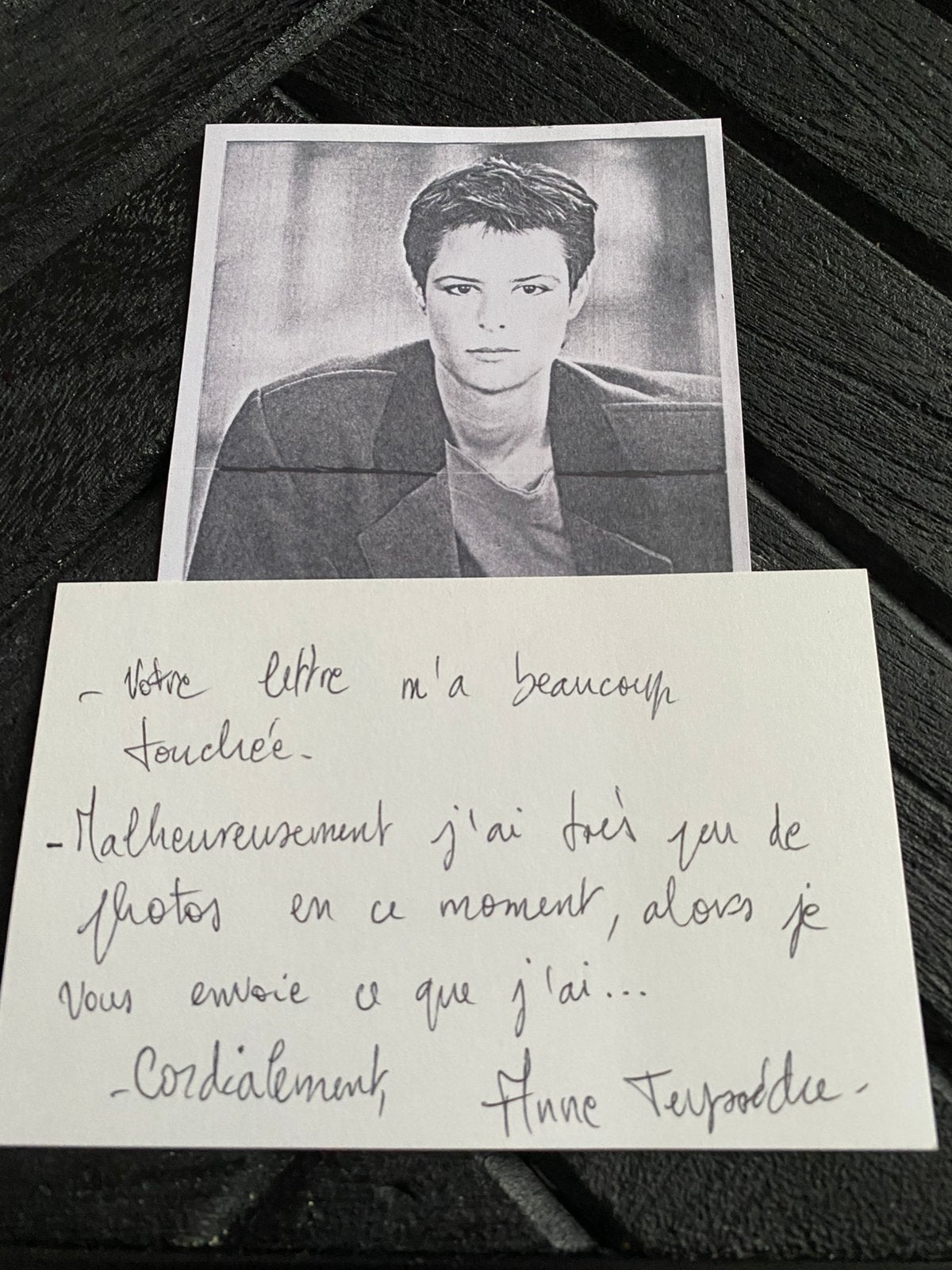 Filmster handtekening anne teijssadre, Ophalen of Verzenden, Zo goed als nieuw, Foto of Kaart