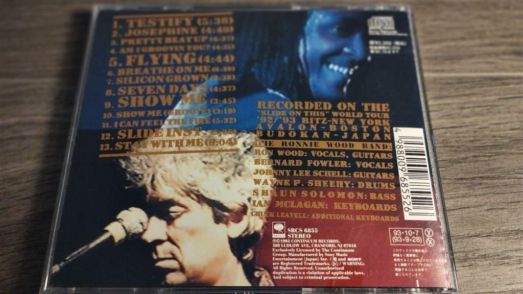 Ronnie Wood - Slide On Live - Plugged In And Standing, Ophalen of Verzenden, Gebruikt, Poprock