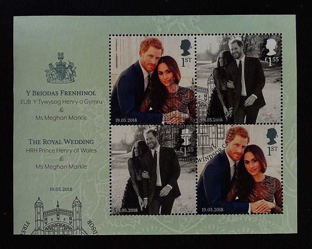 UK / Engeland 2018 Huwelijk Prince Harry Blok, Verzenden, Gestempeld