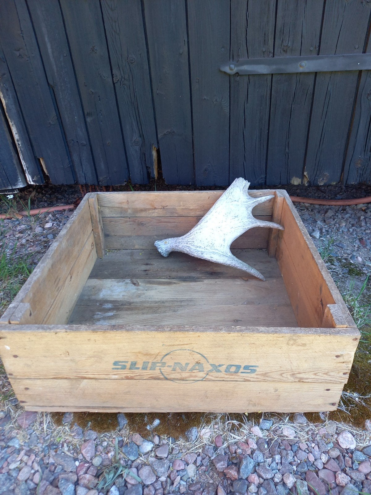 Oude Zweedse houten kist van Slipnaxos, Gebruikt, 50 tot 100 cm, Ophalen of Verzenden, 50 tot 75 cm