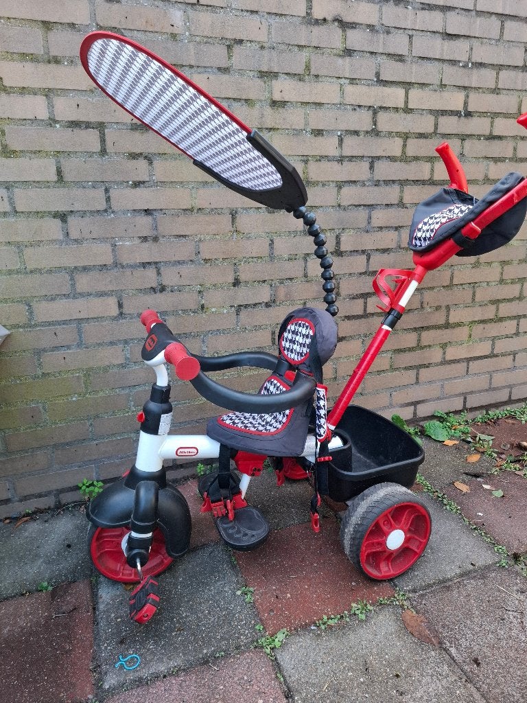 Kinderdriewieler met duwstang, Ophalen, Gebruikt, Duwstang