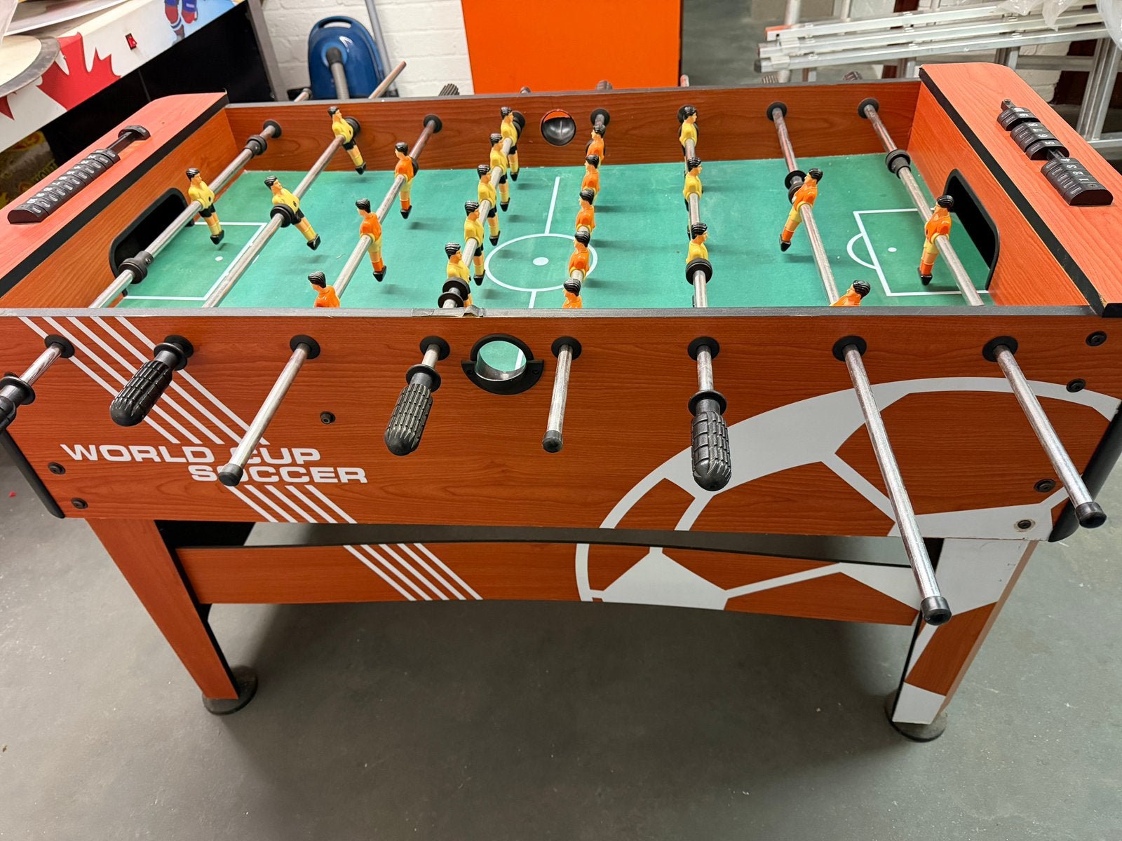Tafelvoetbal, Ophalen, Gebruikt