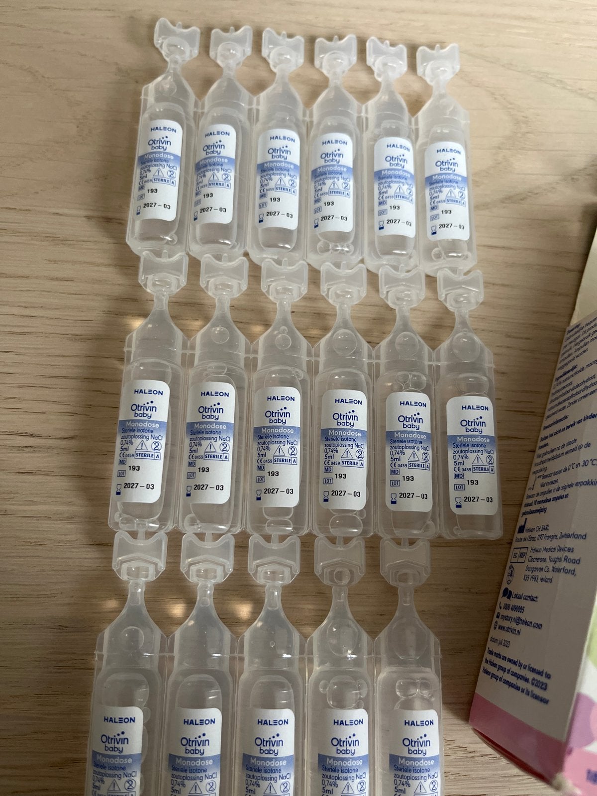 Otrivin Baby Monodose Zoutoplossing Neusspray 17 stukd, Ophalen of Verzenden, Nieuw