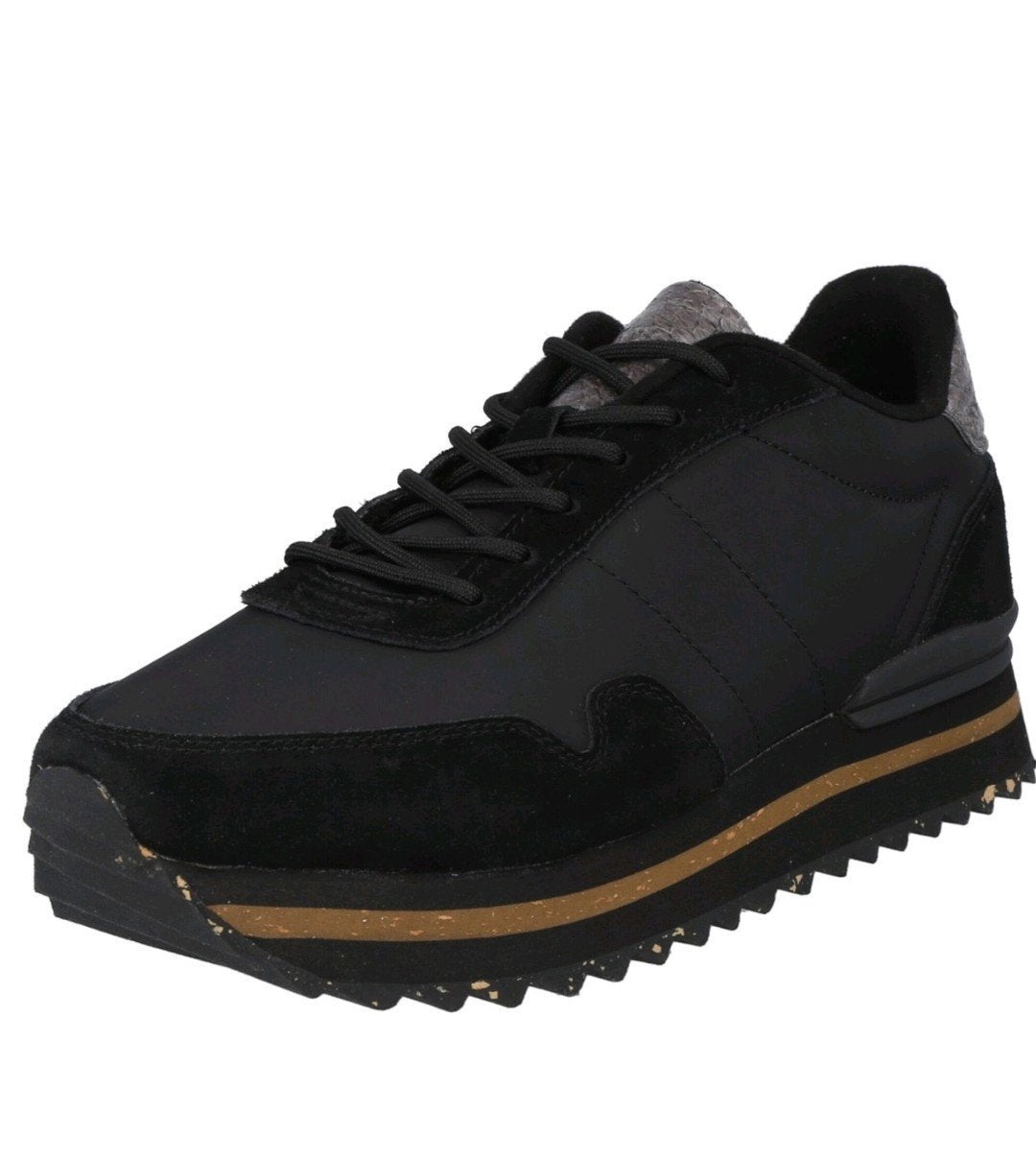 Woden Nora Plateau Sneakers Zwart - Maat 39, Zwart, Ophalen of Verzenden, Woden, Sneakers of Gympen