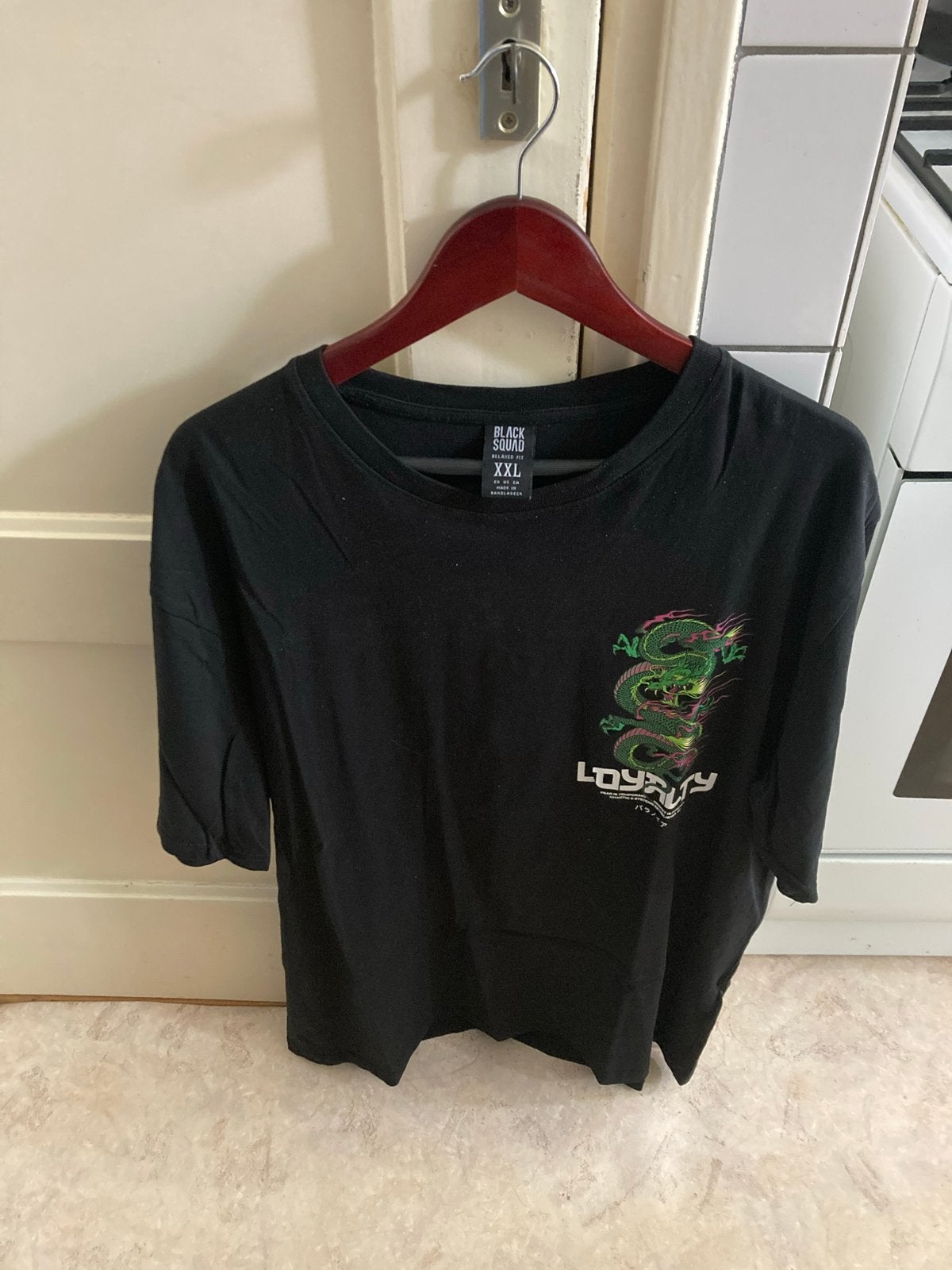 Nieuw Zwart T-shirt met drakenprint - Maat XXL, Verzenden, Zo goed als nieuw, Overige maten, Zwart