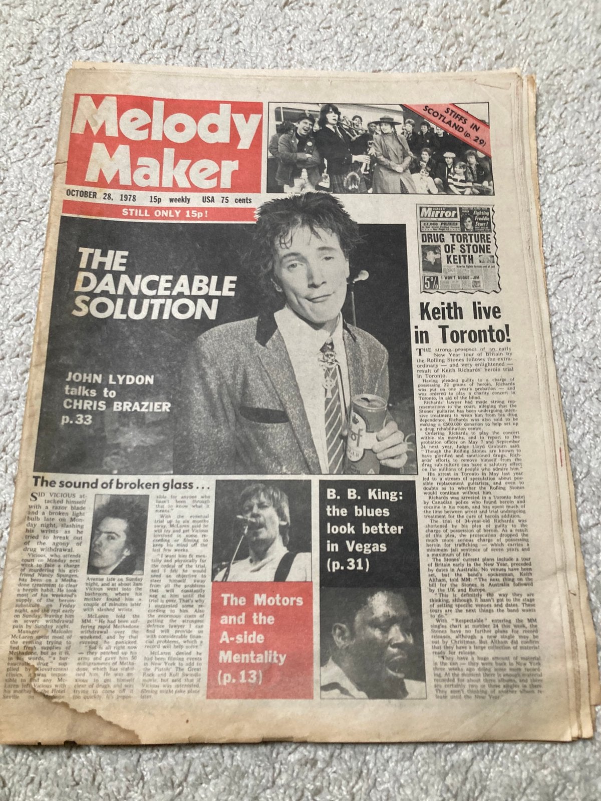 MELODY MAKER 1978 THE FLYS Motors PUNK John Spencer MATTHEWS, Ophalen of Verzenden, Gelezen, Muziek, Film of Tv