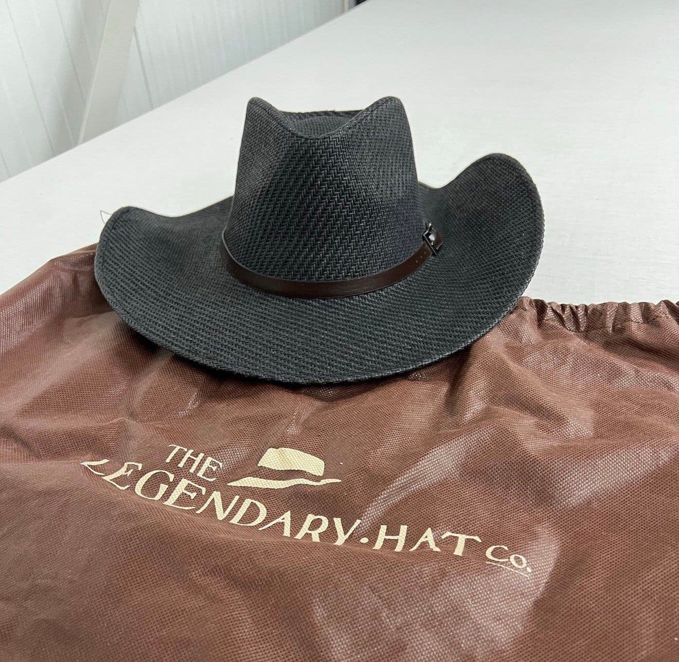 The Legendary Hat Zwart zwarte hoed 57 luxe cowboy western, P, Hoed, P, P