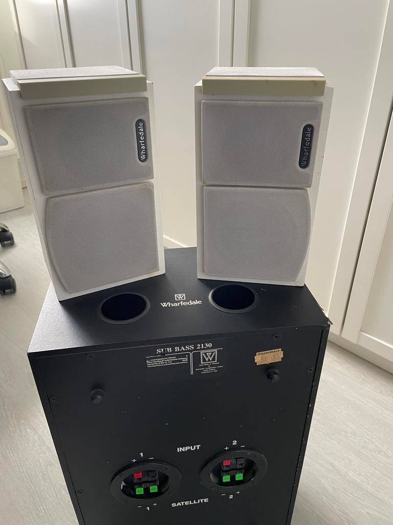 Luidsprekerboxen, Gebruikt, Minder dan 60 watt, Front, Rear of Stereo speakers, Ophalen