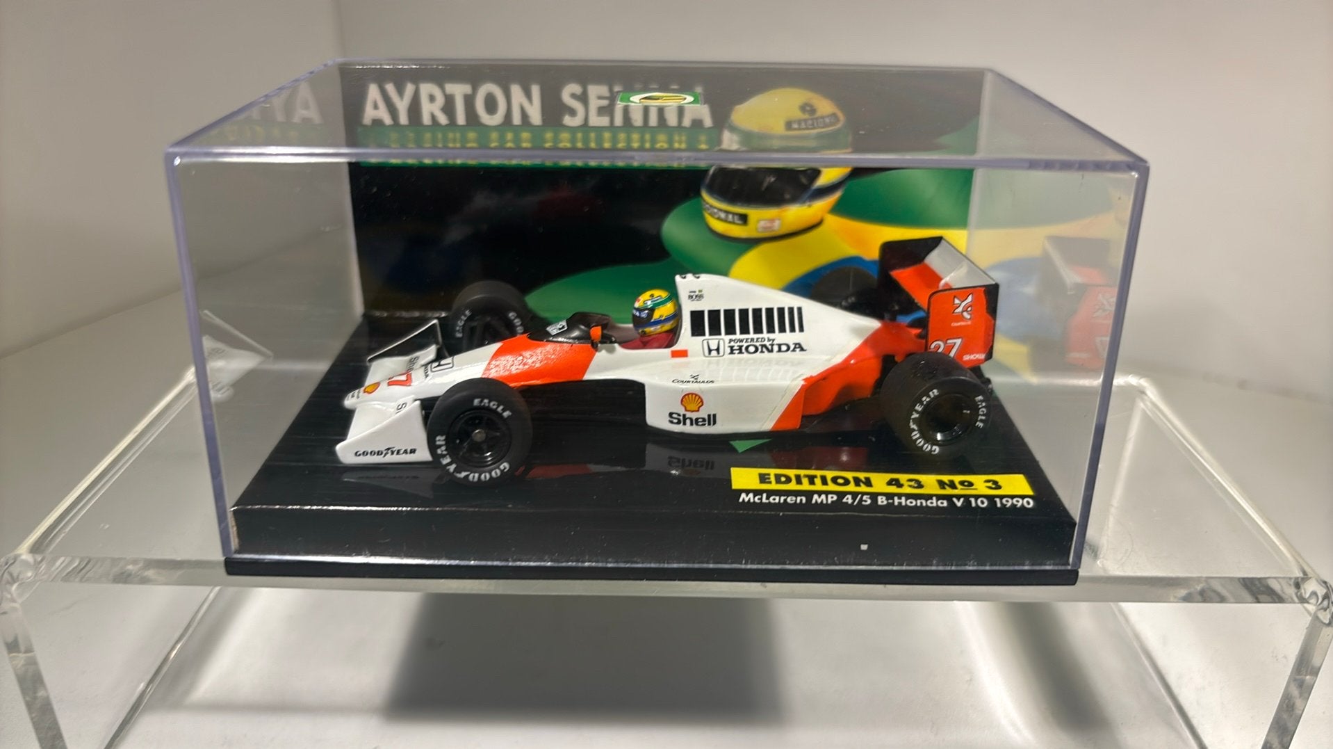 F1 McLaren mp4/5 b-honda senna 1990 minichamps 1.43, Auto, Ophalen of Verzenden, MiniChamps, A