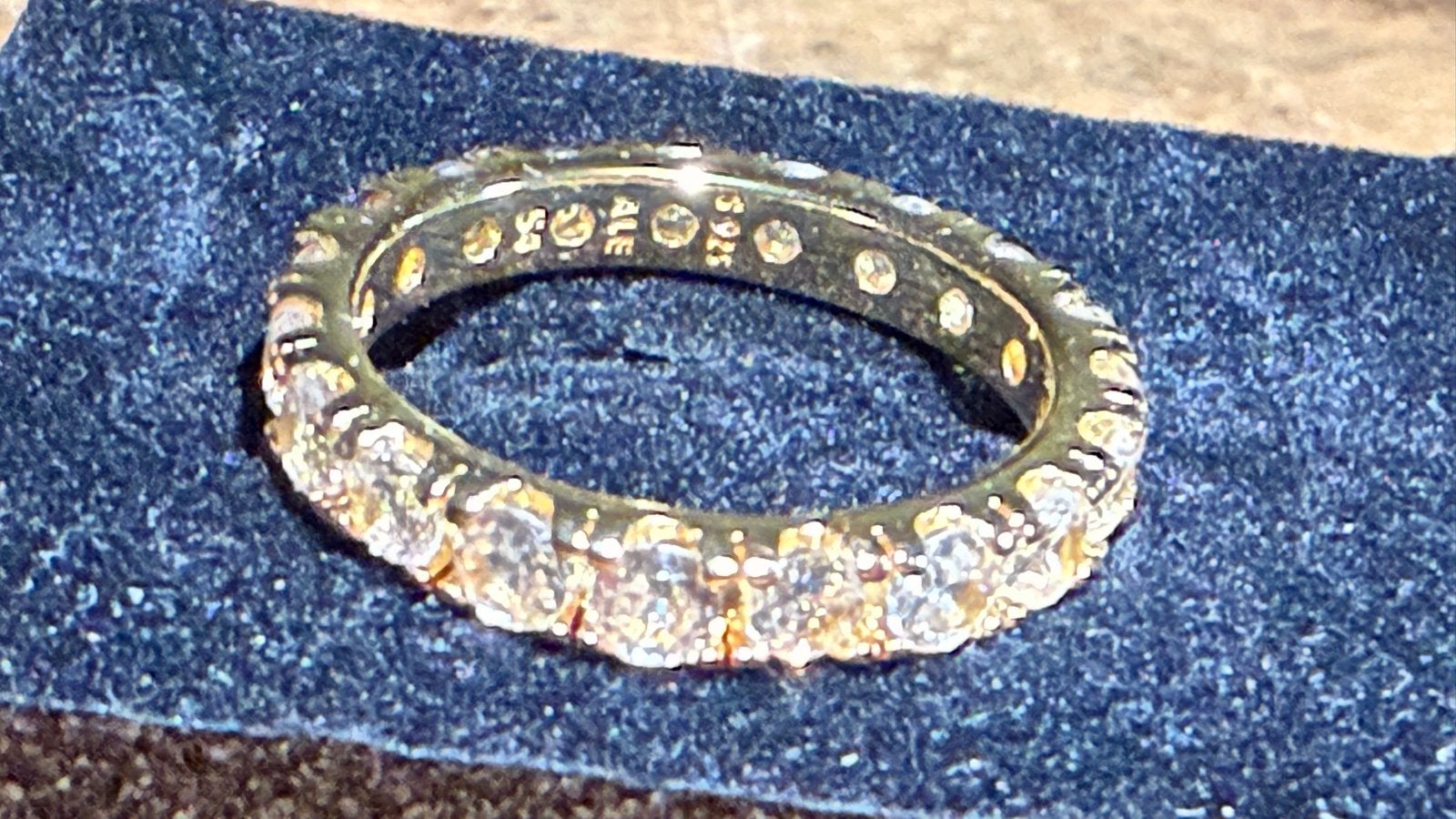 Pandora 14k vergulde gouden ring met zirkonia, Met kristal, Ophalen of Verzenden, Zo goed als nieuw, 17 tot 18