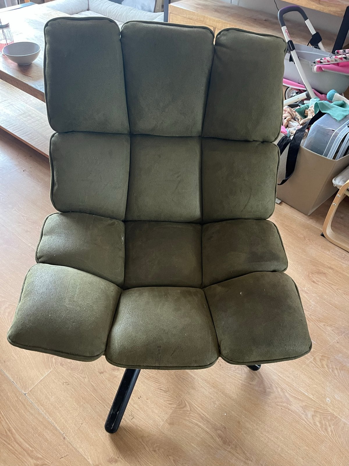 Fauteuil Daan (Dani) Eleonora - Groen, Ophalen, Gebruikt, 75 tot 100 cm, Stof