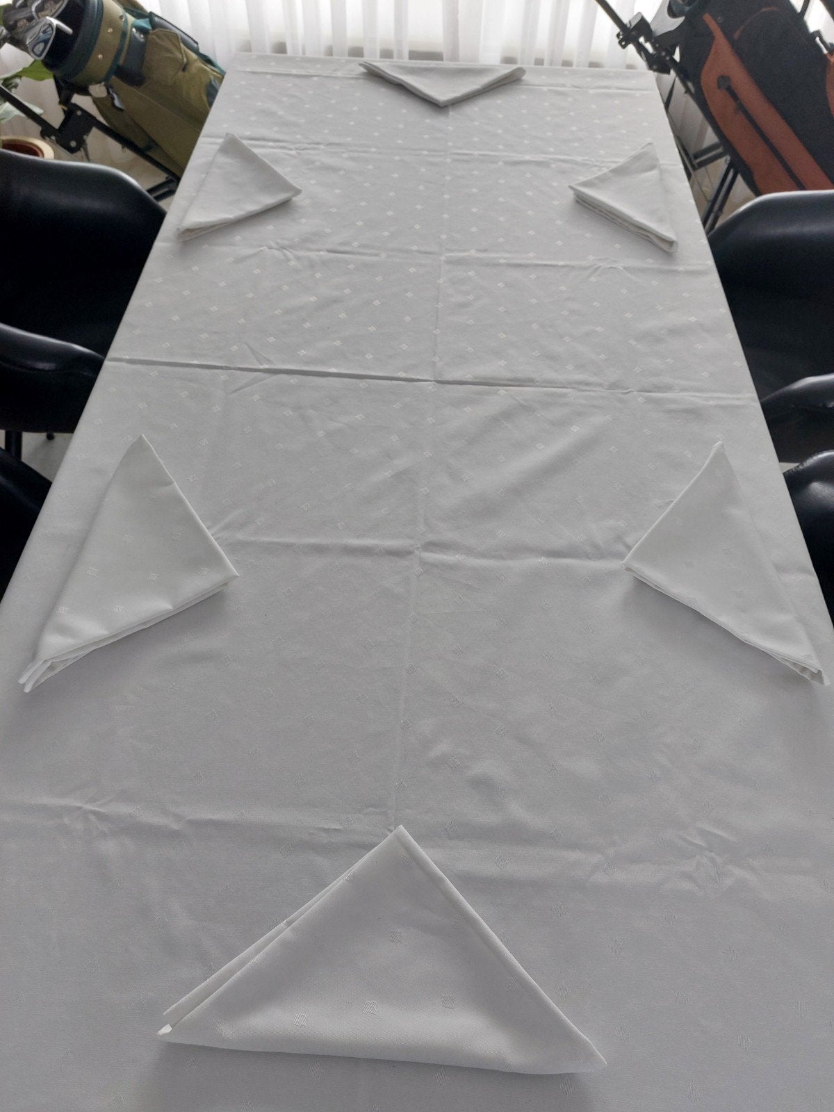 Wit Tafelkleed met Servetten - 245x158cm, Gebruikt, Inclusief servetten, Ophalen of Verzenden, Wit