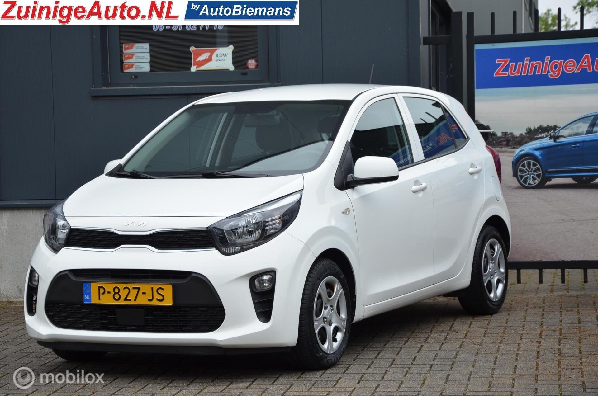 Kia Picanto 1.0i Comfort Cruisecontr. 2022 APK 2028, Gebruikt, 4 stoelen, Wit, Origineel Nederlands