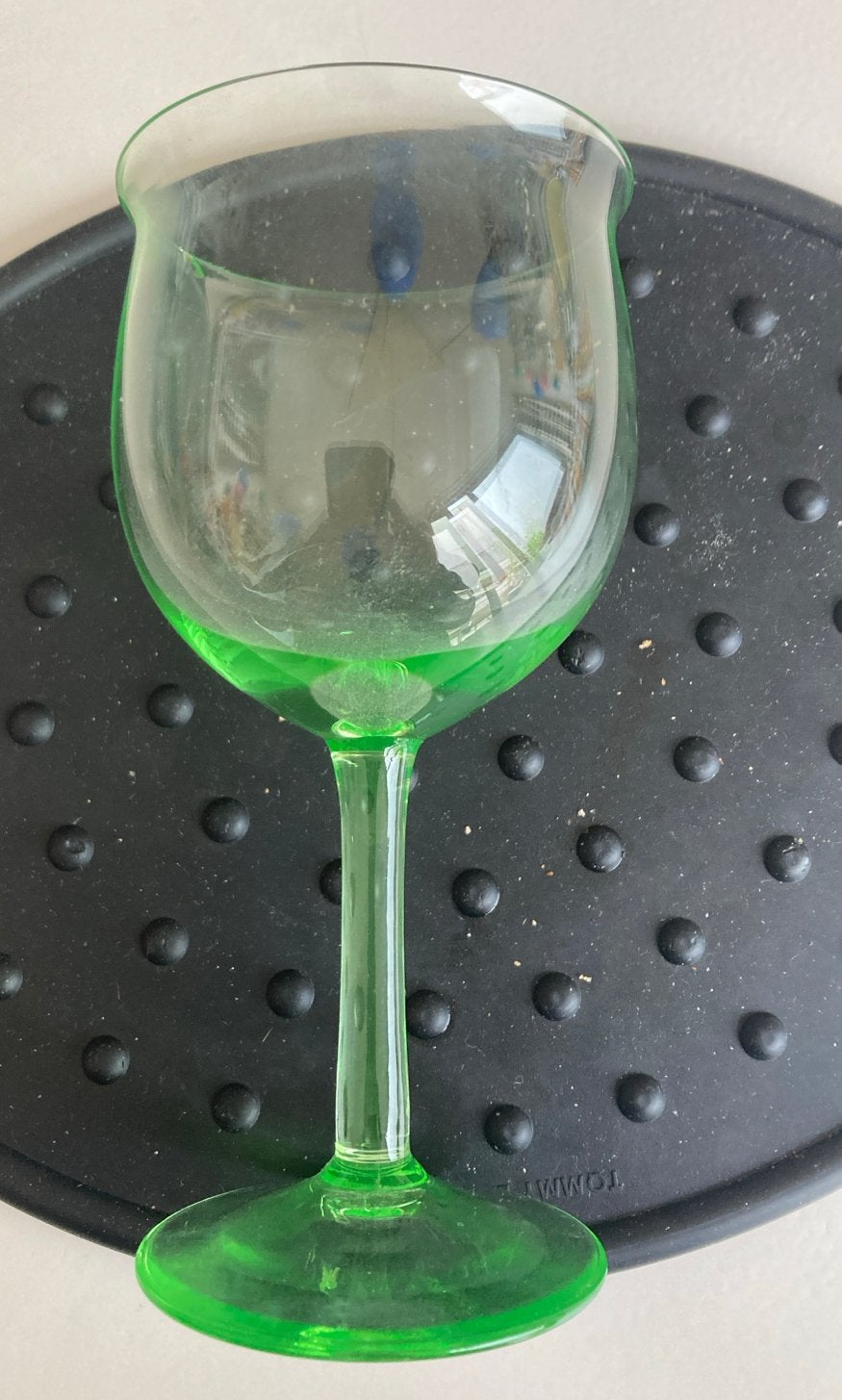 Vintage groen glas gemerkt H P B Hendrik Pieter Berlage, Antiek en Kunst, Antiek | Glas en Kristal, Ophalen of Verzenden