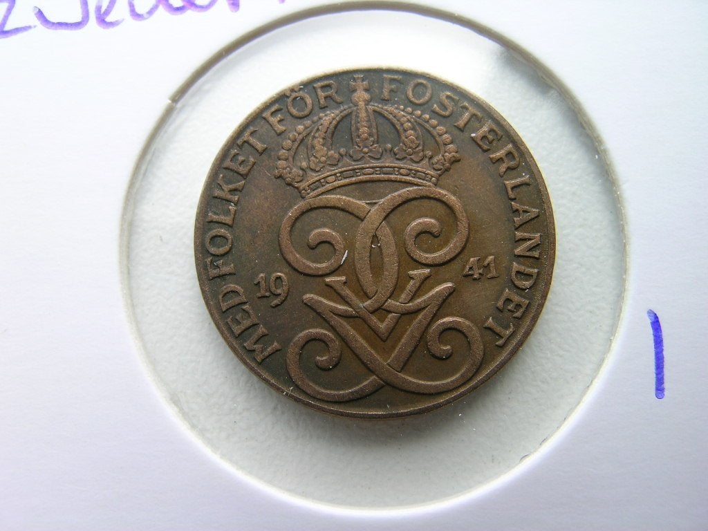 2 Ore 1941 Zweden, Postzegels en Munten, Ophalen of Verzenden, Overige landen, Losse munt