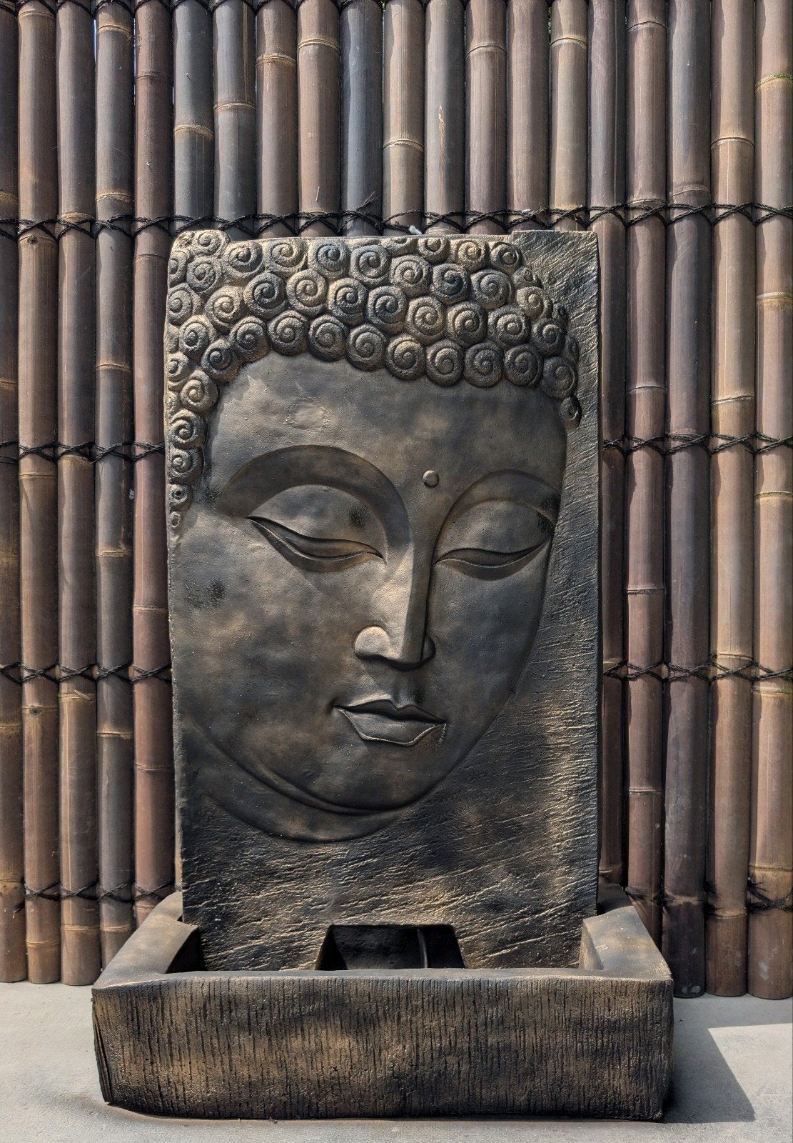 Mooie grote oosterse Buddha fontein water ornament beton, Ophalen of Verzenden, Beton, Fontein