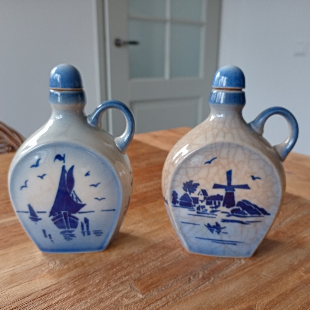 oud blauw-wit kruikje met bootje, Ophalen of Verzenden