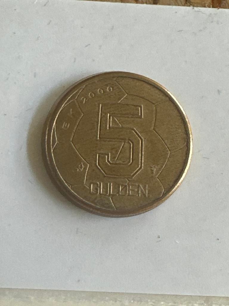 5 Gulden munt EK 2000 Koningin Beatrix, Ophalen of Verzenden, Koningin Beatrix, 5 gulden, Losse munt