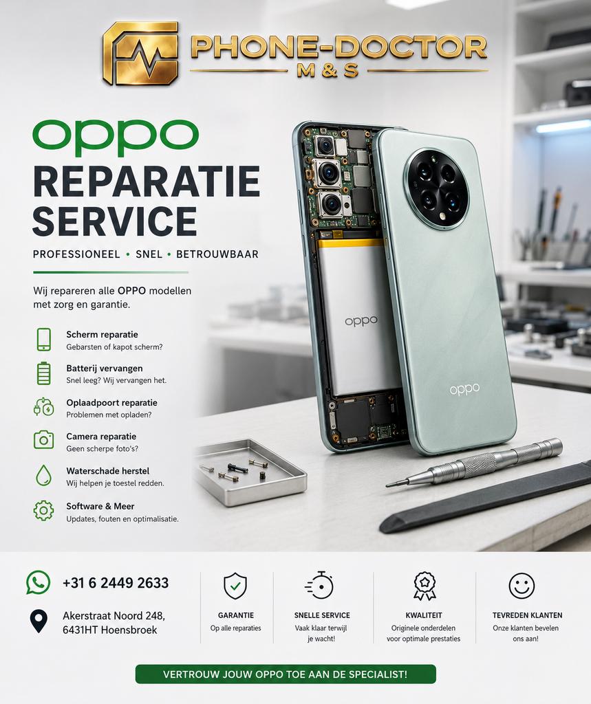 OPPO Reparatie Service, 1 handset, Ophalen of Verzenden, Zo goed als nieuw, 6431ht