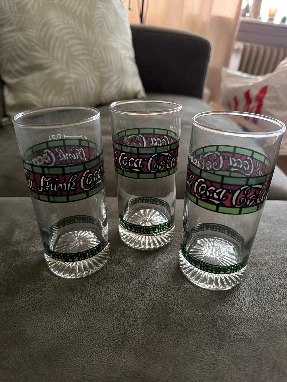 Set van 3 Vintage Coca-Cola Glazen, Ophalen of Verzenden, Gebruikt